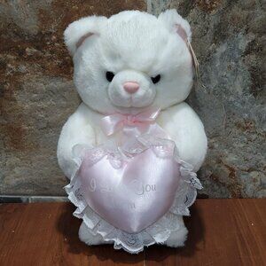 The Preferred Collection Mothers Day Plush I Love You Mom Pink Heart